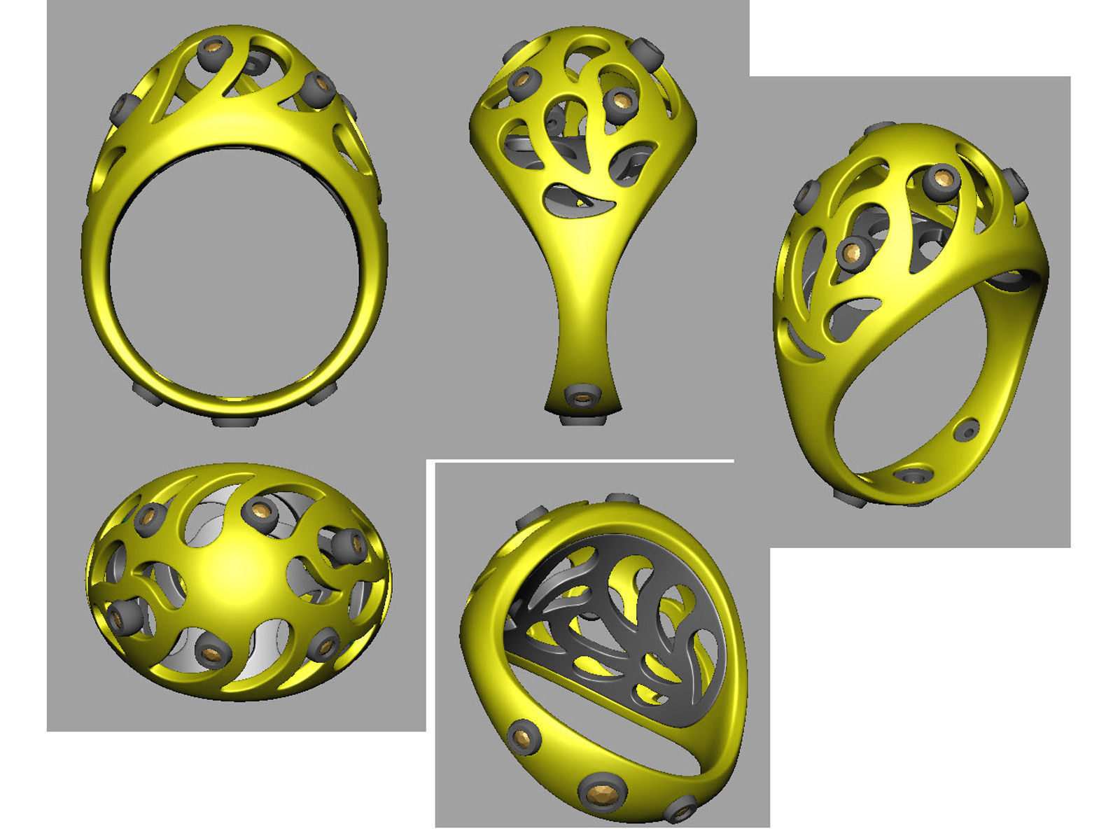Easter eggs collection set 6 with gems 0140 3D print model_14