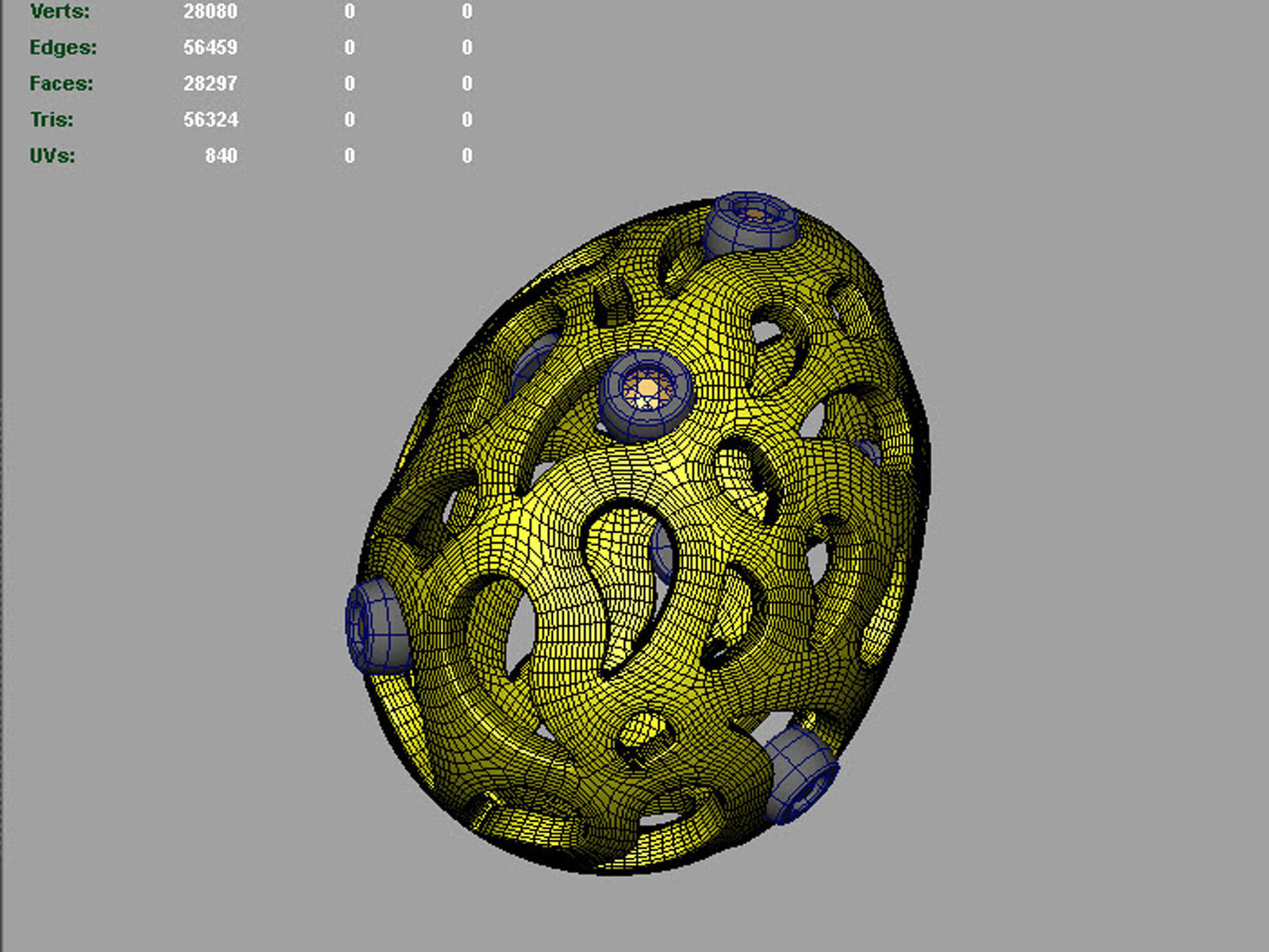 Easter eggs collection set 6 with gems 0140 3D print model_12