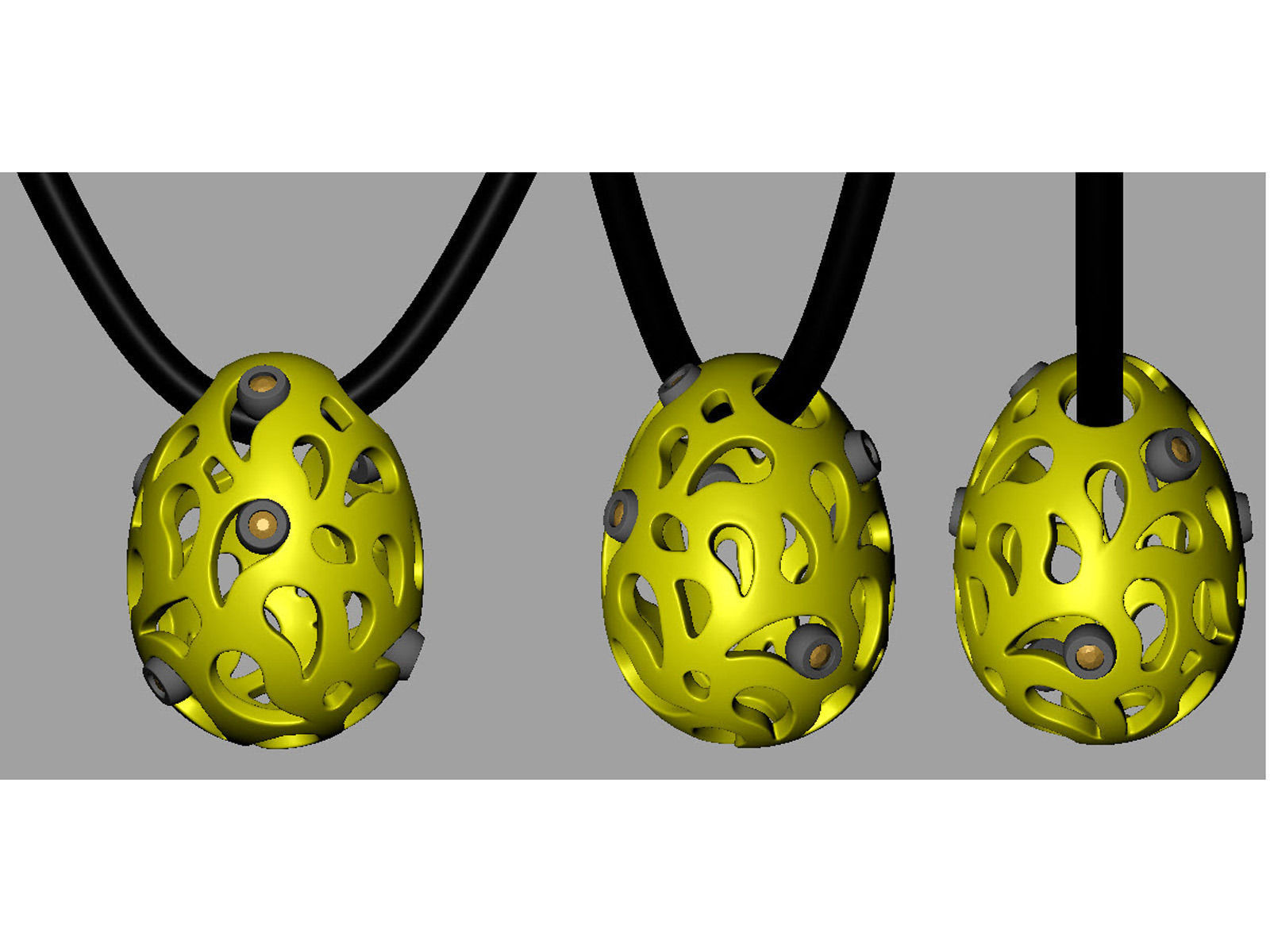 Easter eggs collection set 6 with gems 0140 3D print model_10