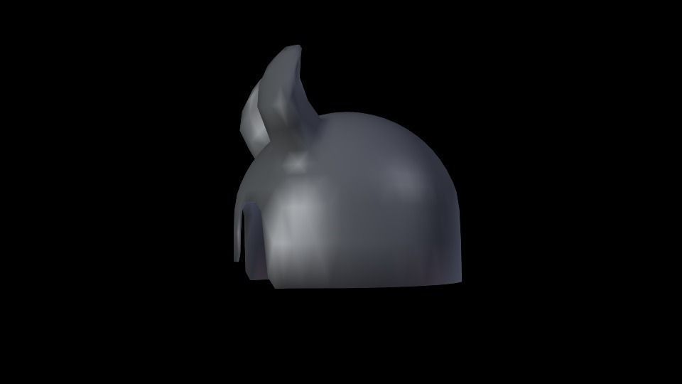 Helmet skull with horns 3D model_2