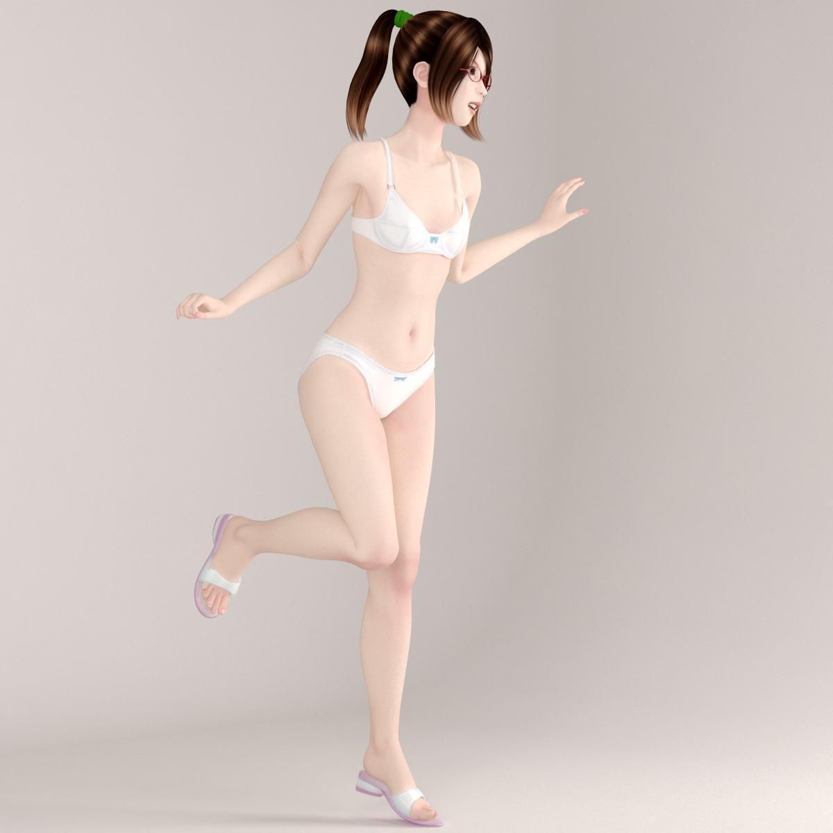 Natsumi dress pose 07 3D model_9