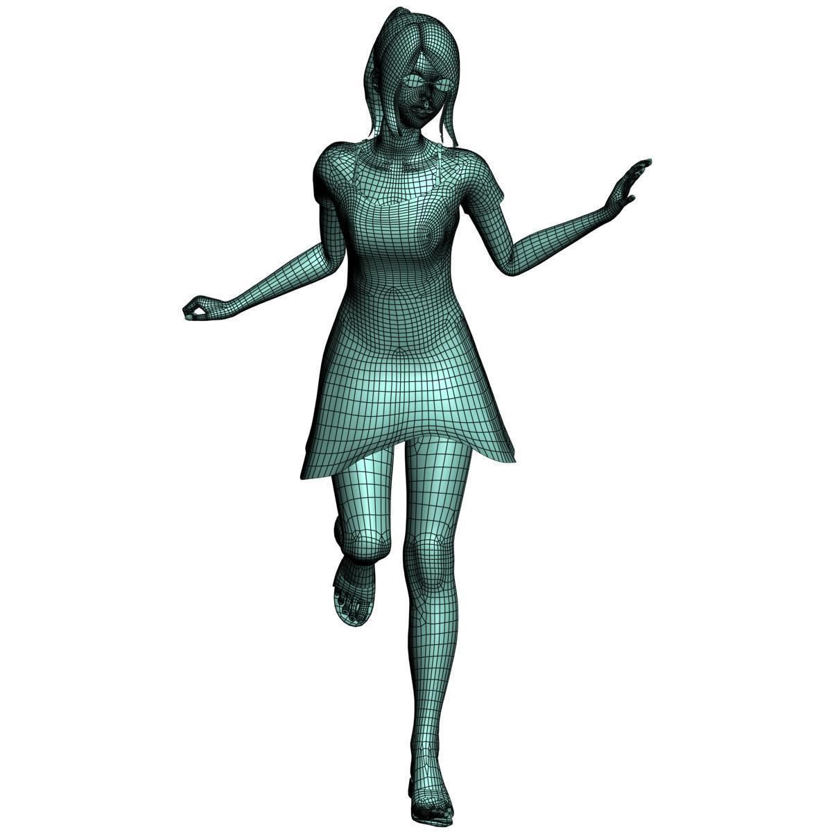 Natsumi dress pose 07 3D model_14