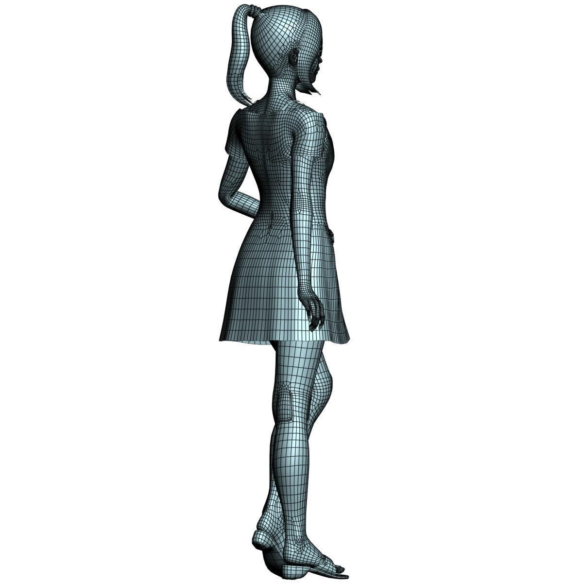 Natsumi dress pose 08 3D model_14