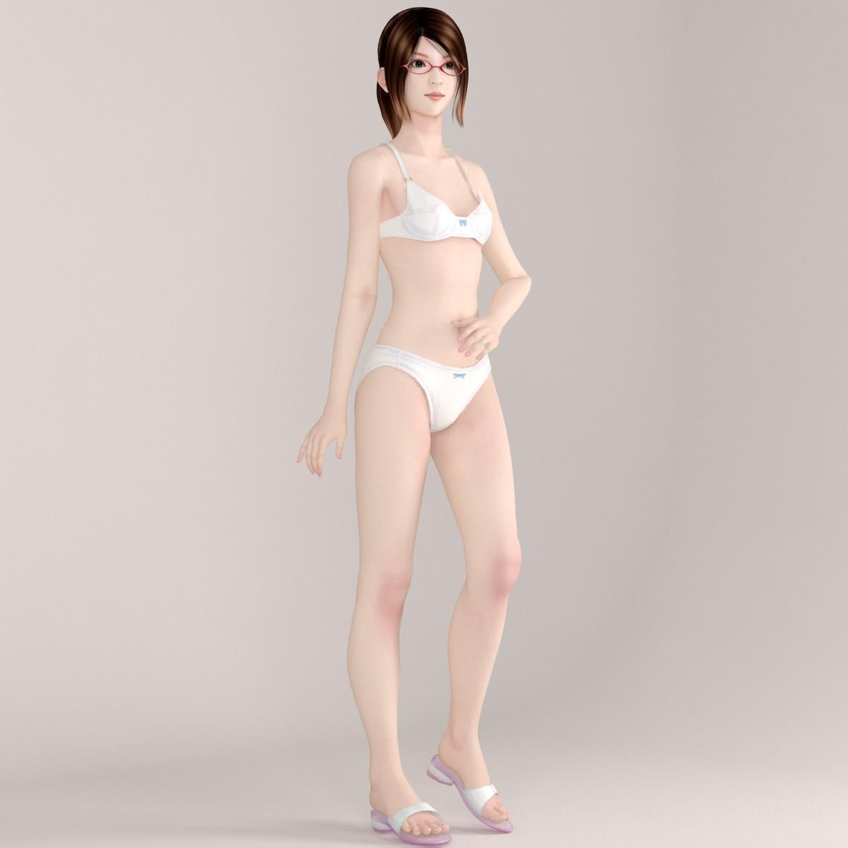 Natsumi dress pose 08 3D model_6