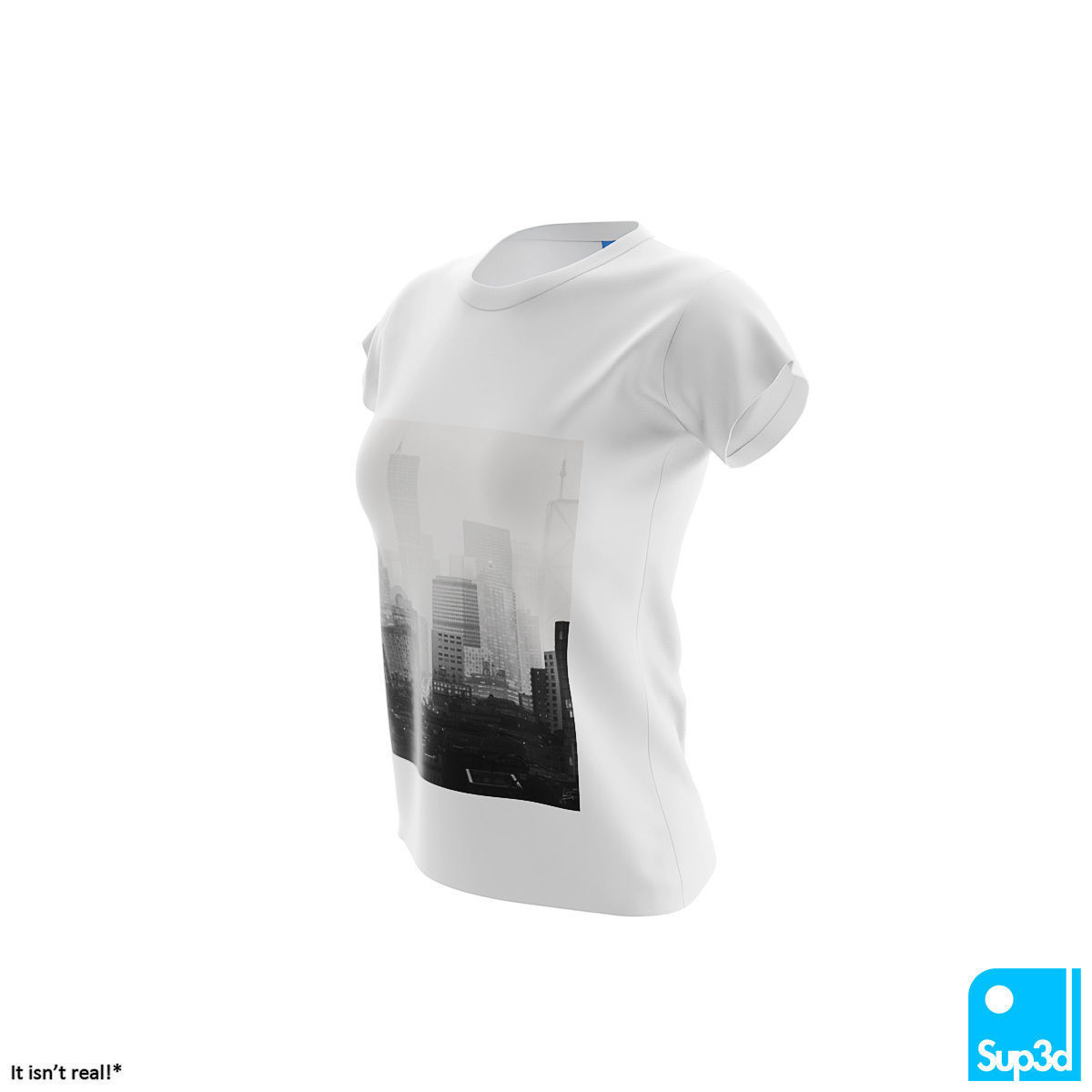 Women T-Shirt 3D model_1
