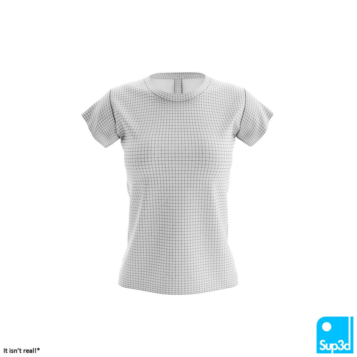 Women T-Shirt 3D model_7