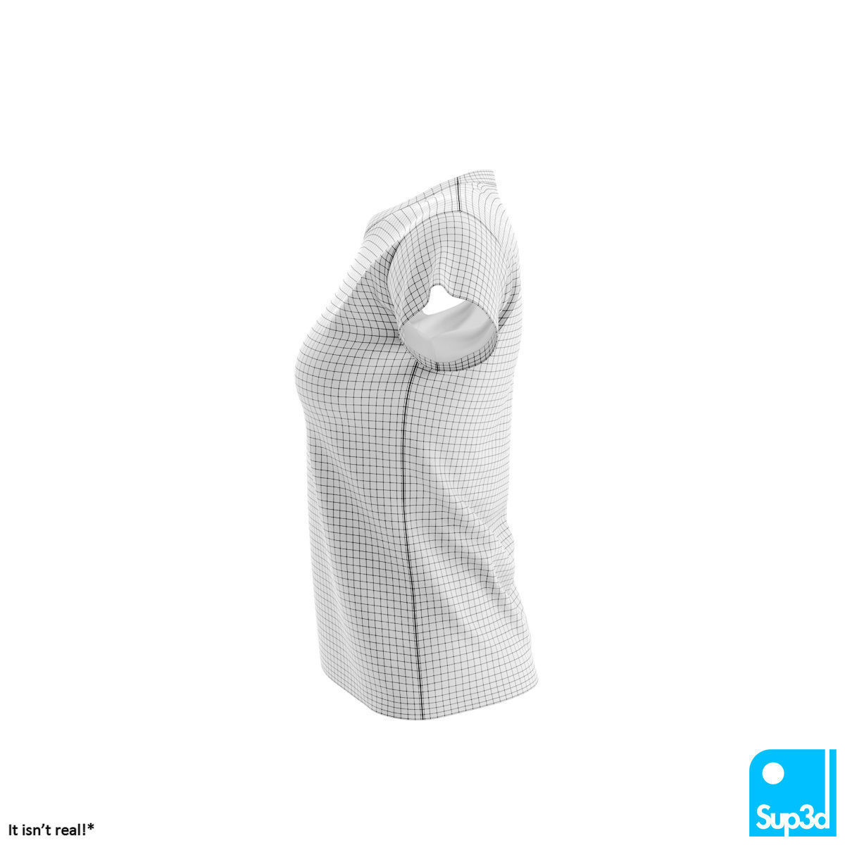 Women T-Shirt 3D model_9