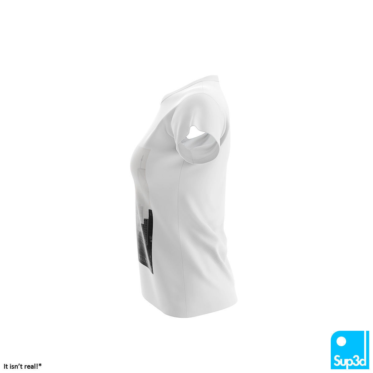 Women T-Shirt 3D model_2