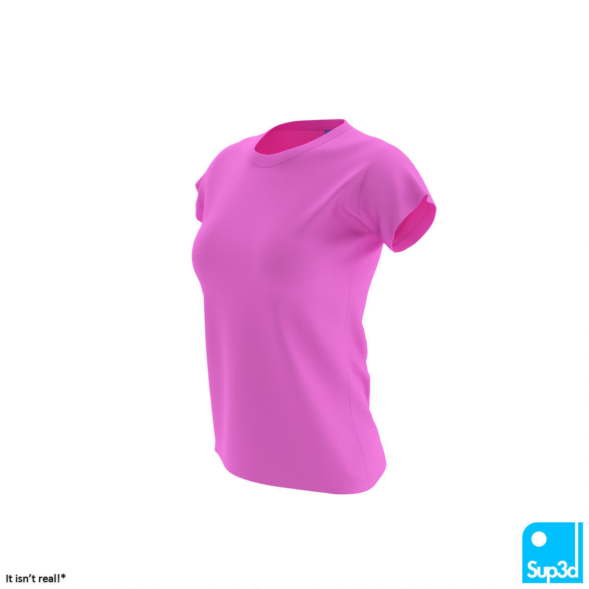 Women T-Shirt 3D model_5