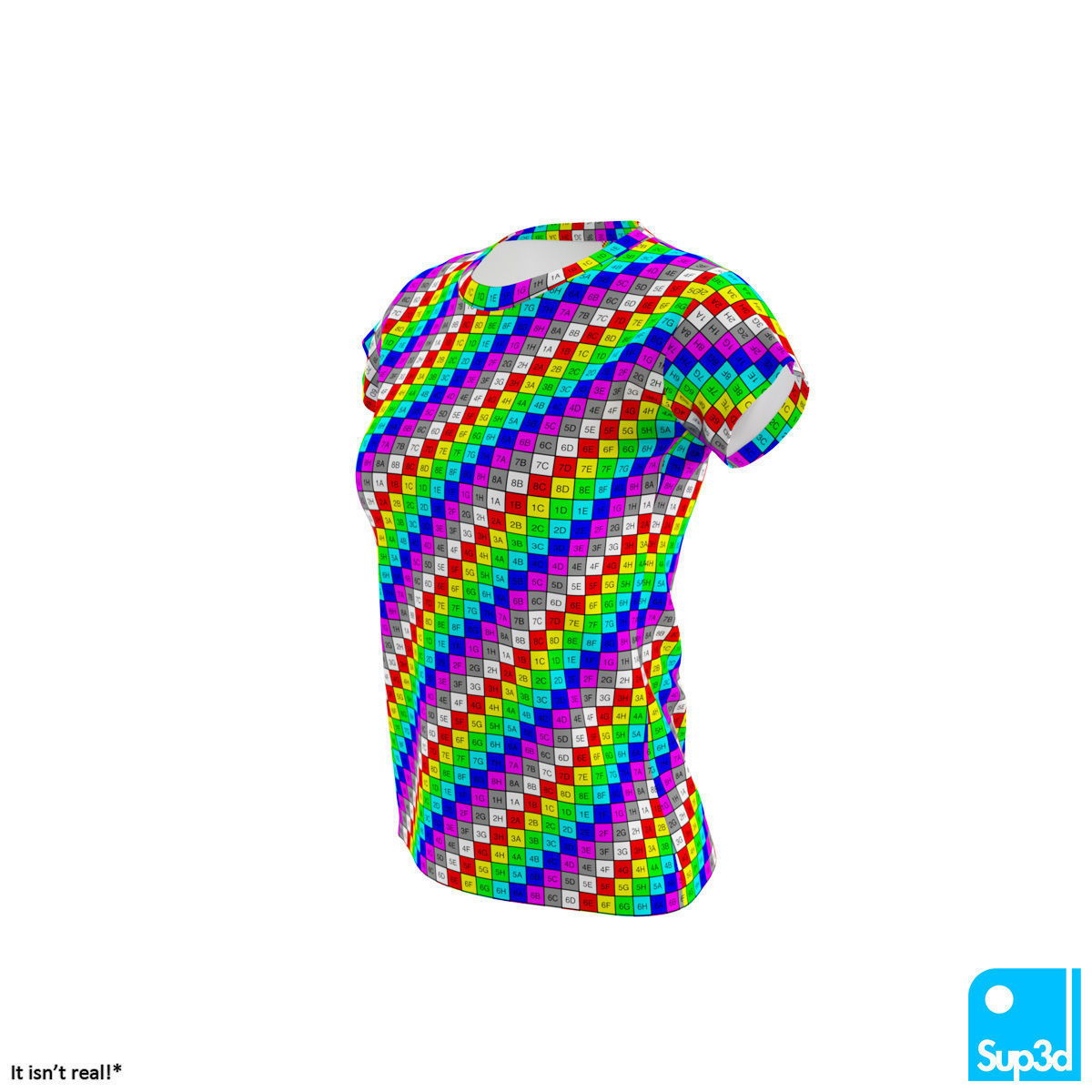 Women T-Shirt 3D model_6