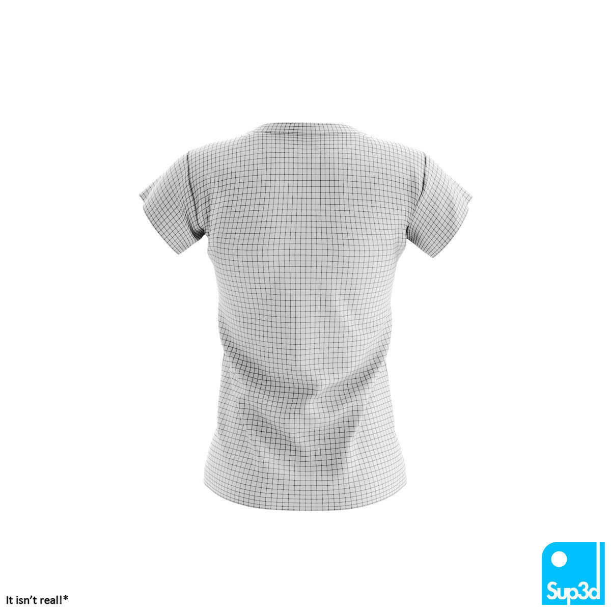 Women T-Shirt 3D model_10
