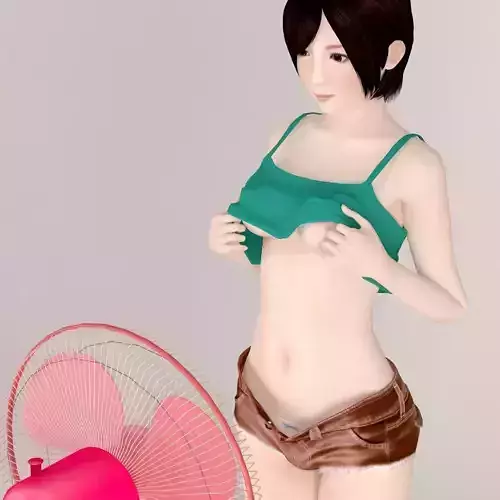 Rina short pants pose 02