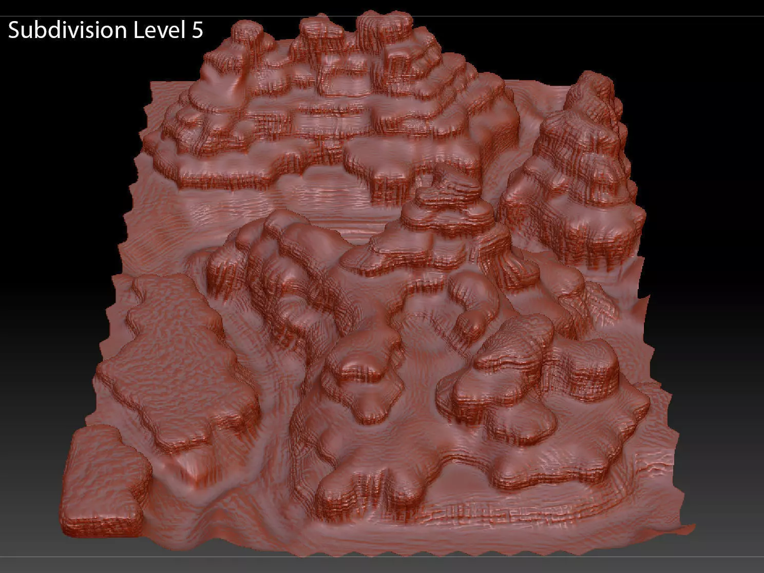 Canyon landscape with cloudy sky 3D model_13