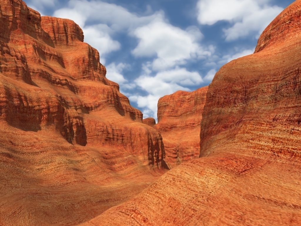 Canyon landscape with cloudy sky 3D model_19