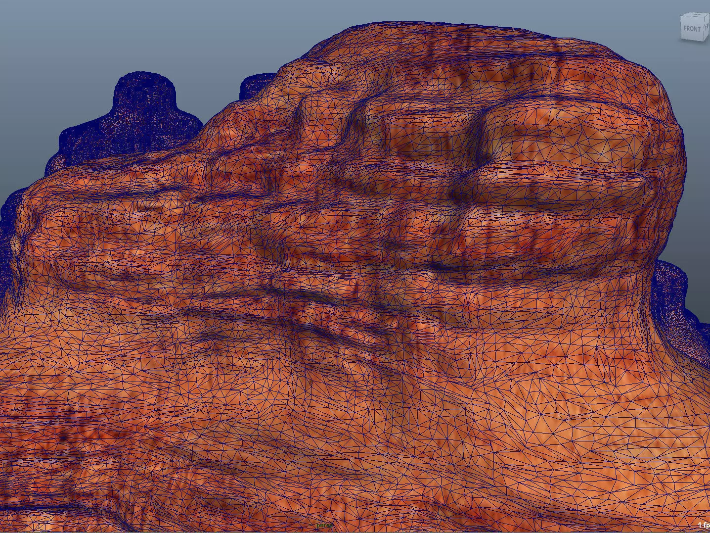 Canyon landscape with cloudy sky 3D model_9
