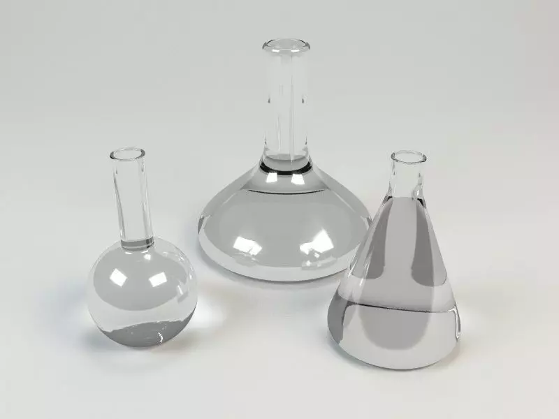 chemical flasks Free 3D model_0