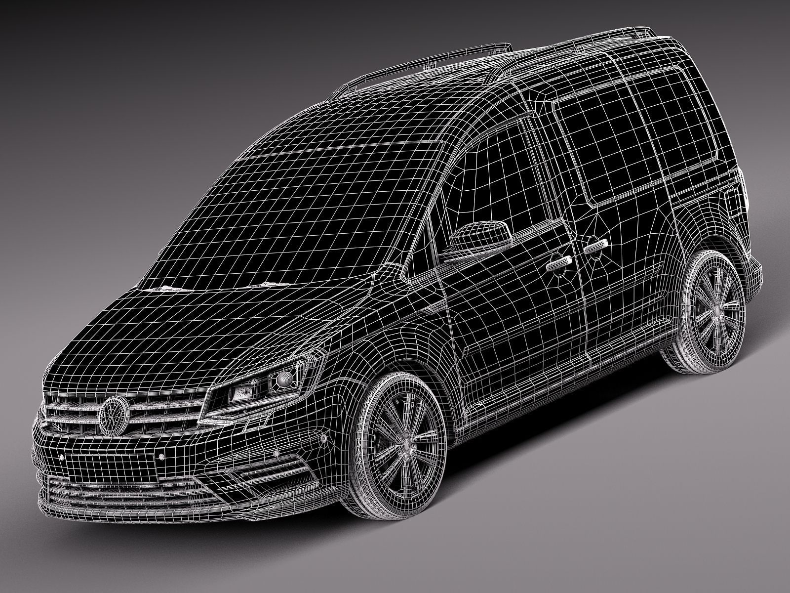 Volkswagen Caddy Passenger van 2016 3D model_10