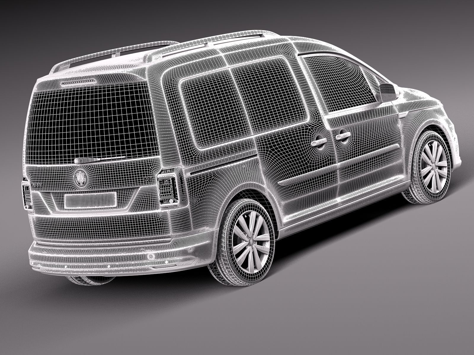 Volkswagen Caddy Passenger van 2016 3D model_9