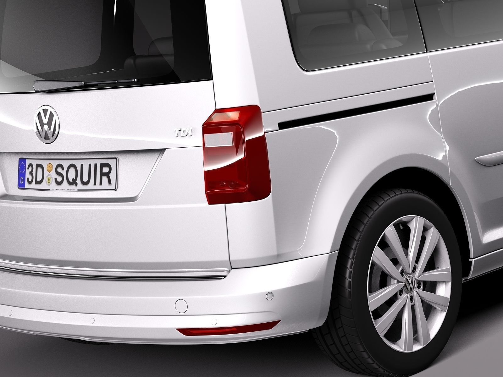 Volkswagen Caddy Passenger van 2016 3D model_3