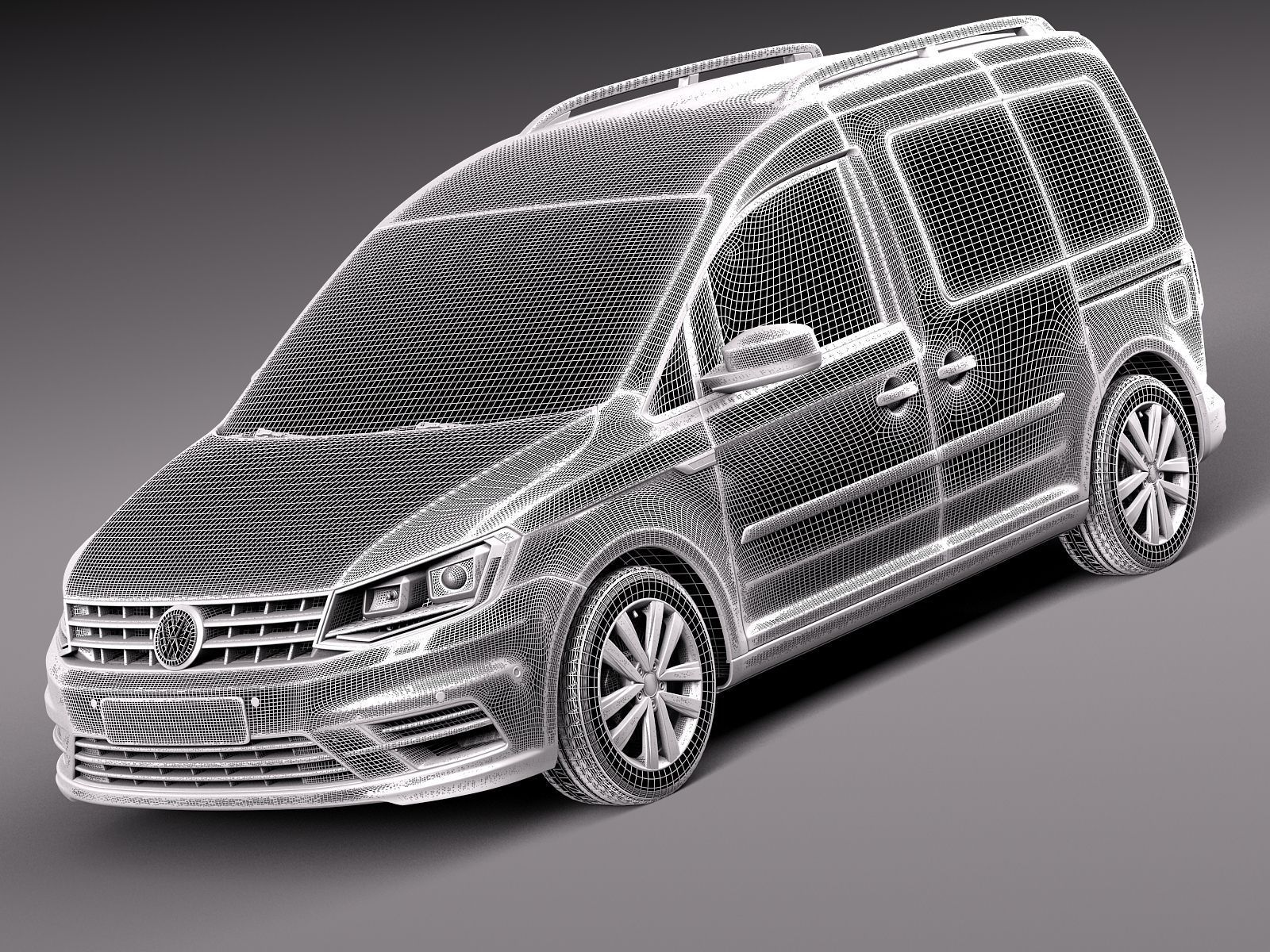 Volkswagen Caddy Passenger van 2016 3D model_8