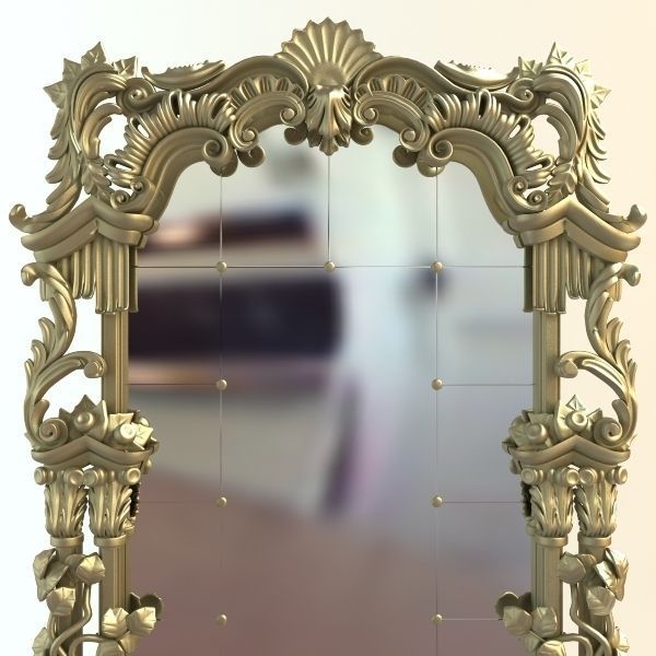 Mirror Antique 3D model_1
