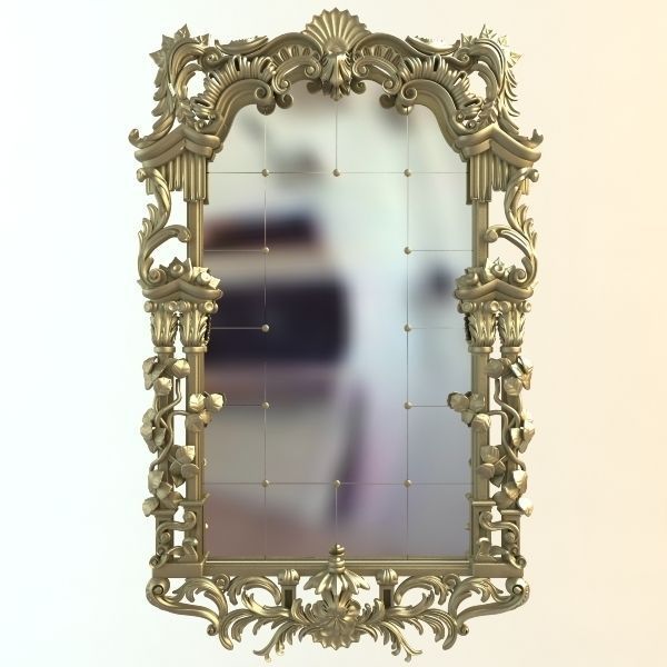Mirror Antique 3D model_0