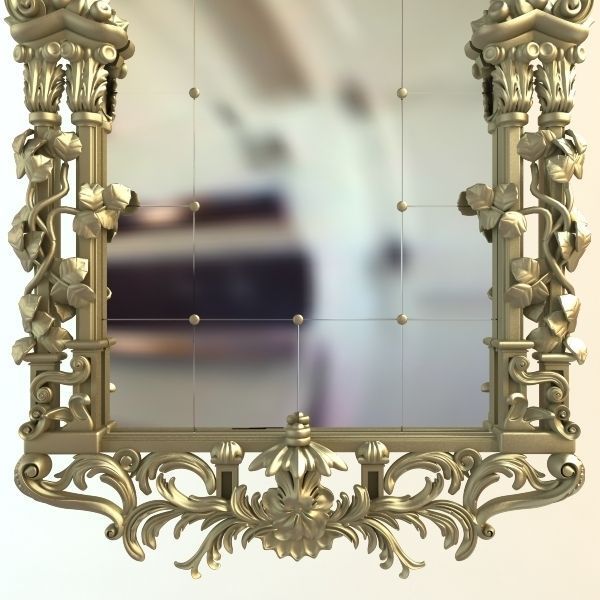 Mirror Antique 3D model_6