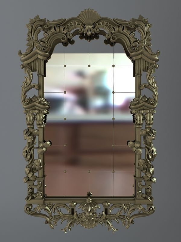 Mirror Antique 3D model_3