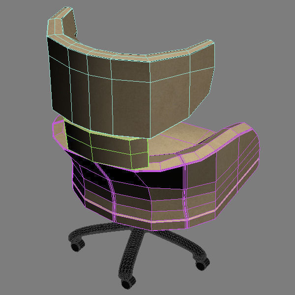 Office Wing Back Armchair 3D model_6