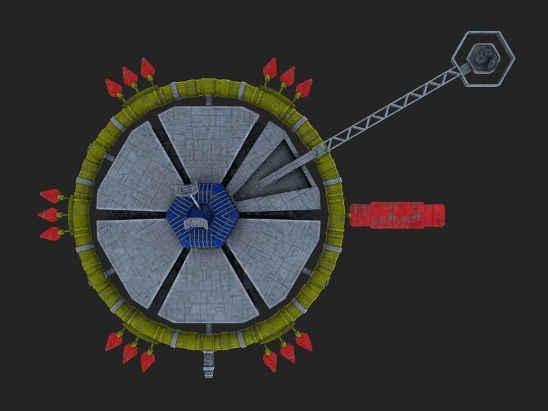 Thunderbird spaceship Low-poly 3D model_2