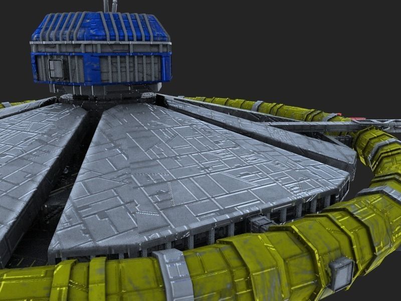 Thunderbird spaceship Low-poly 3D model_1