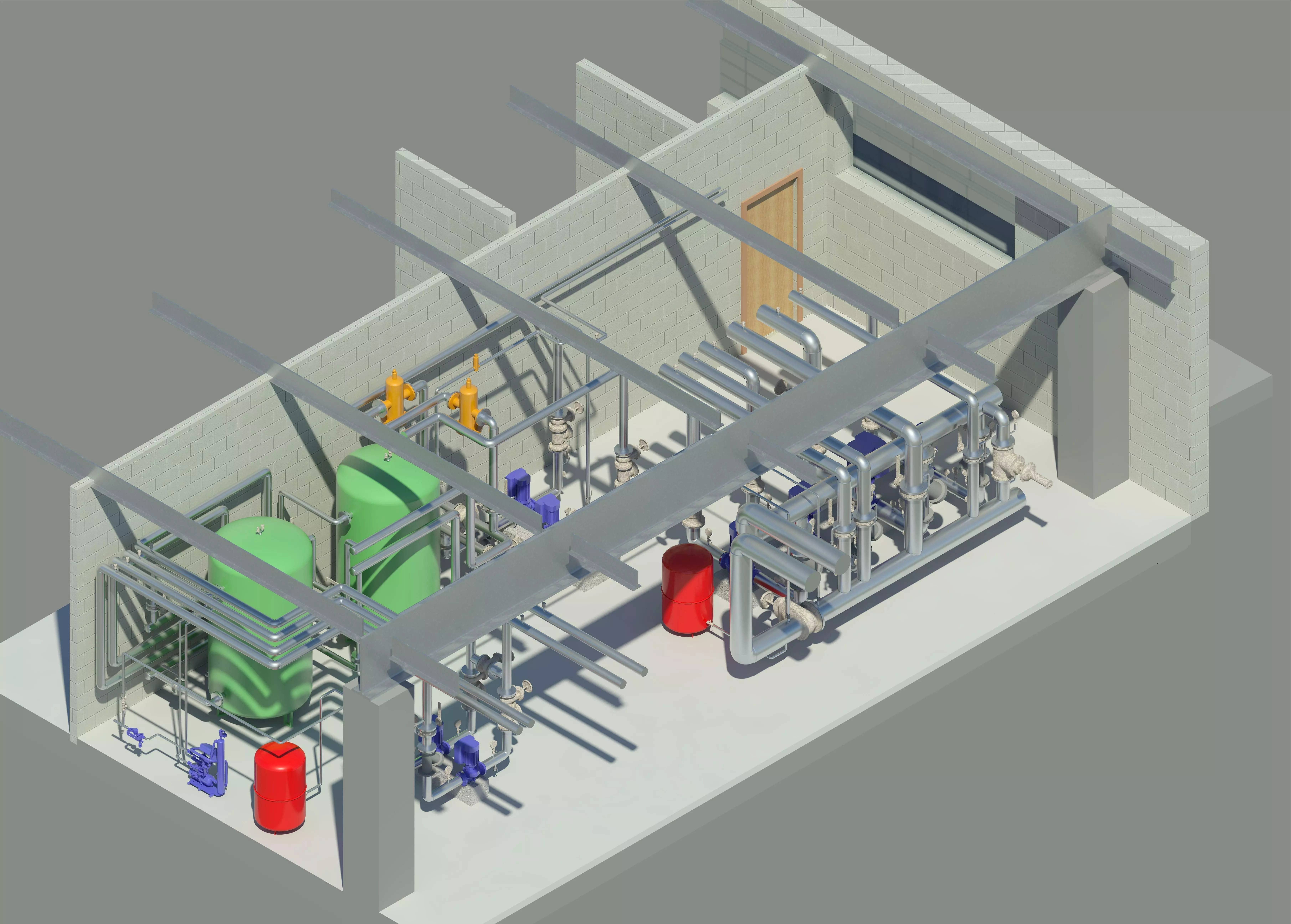 Cold Source of Airport Revit Model 3D model_0
