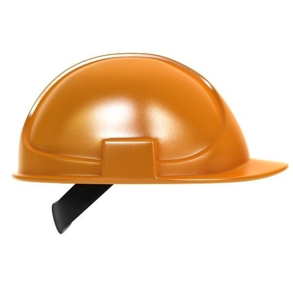 Worker helmet low poly 3D model_4