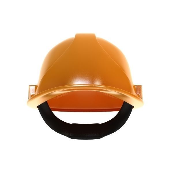 Worker helmet low poly 3D model_2
