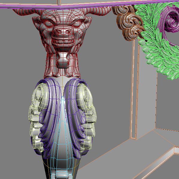Gryphon Table Console 3D model_10