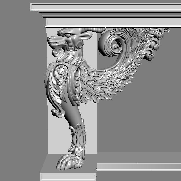 Gryphon Table Console 3D model_9