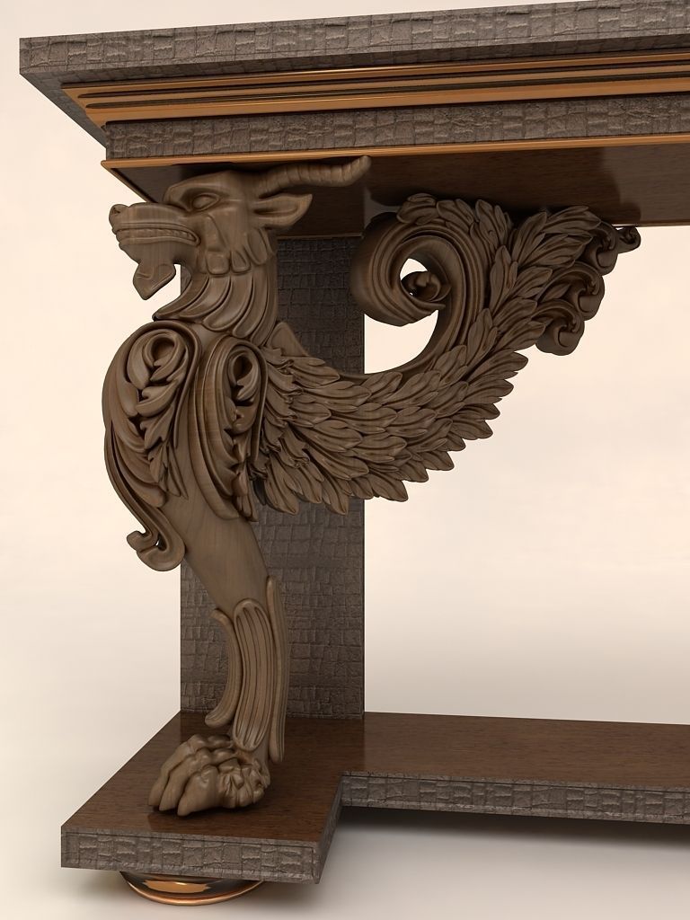 Gryphon Table Console 3D model_5
