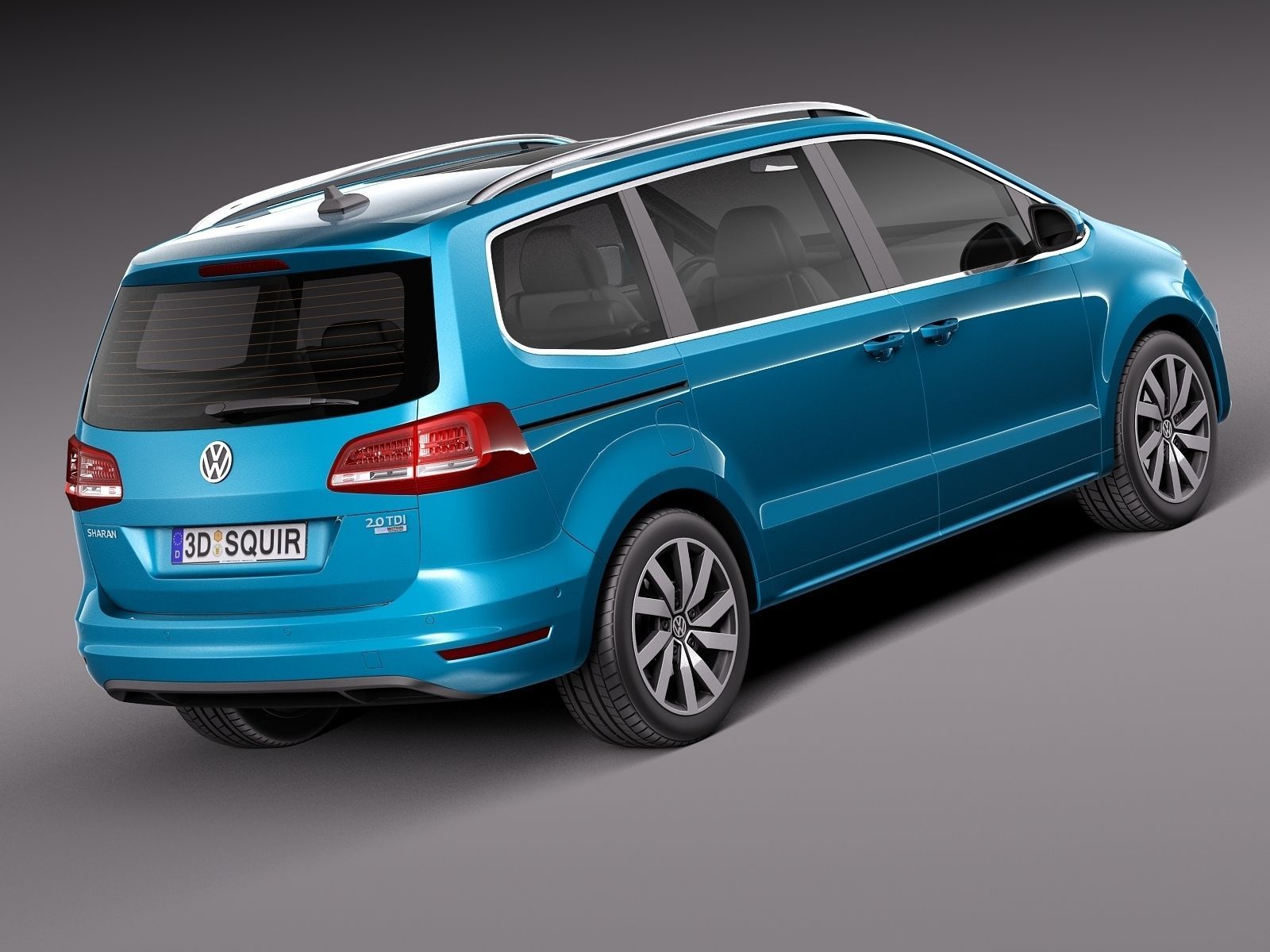 Volkswagen Sharan 2016 3D model_6