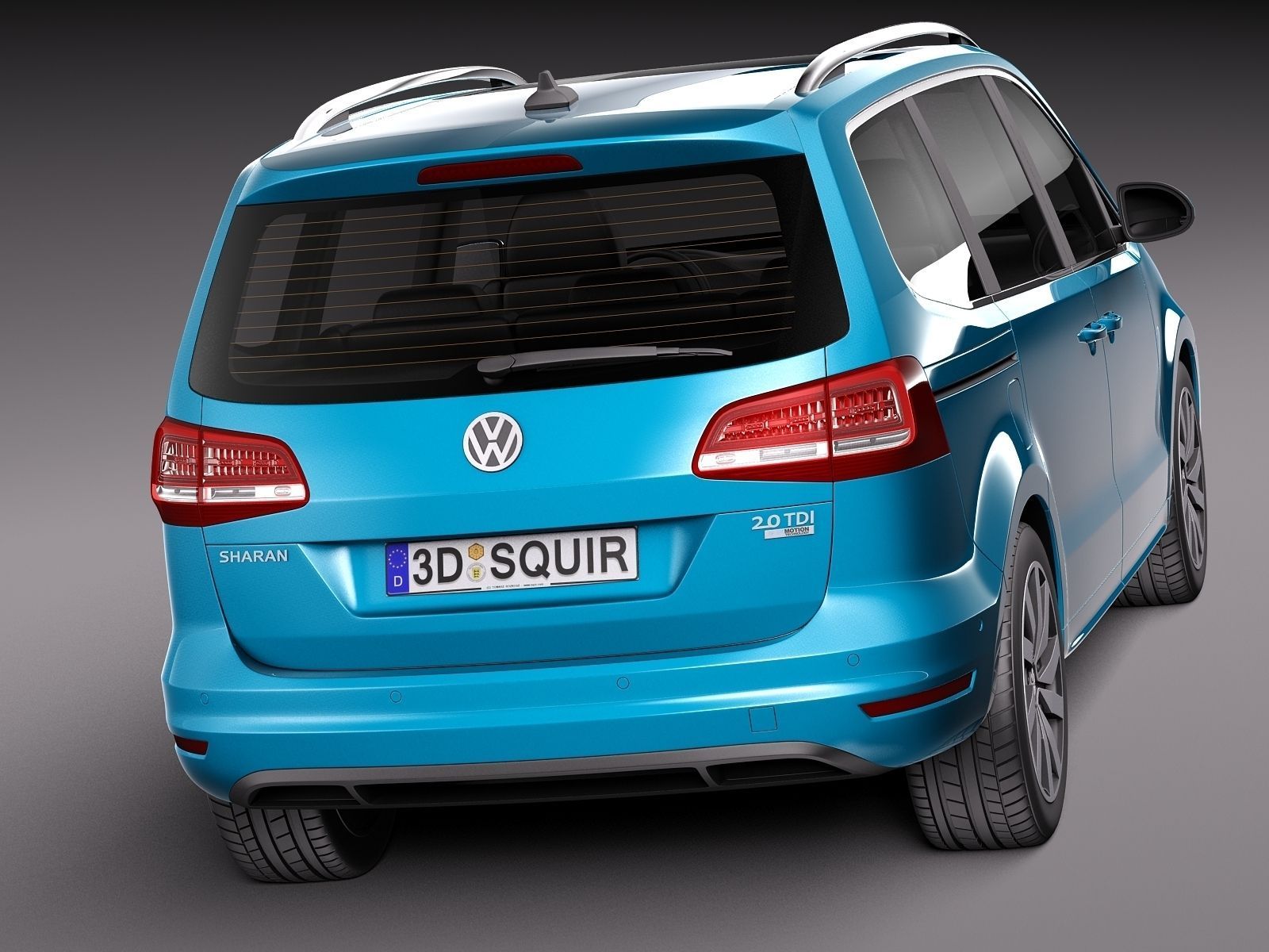 Volkswagen Sharan 2016 3D model_4