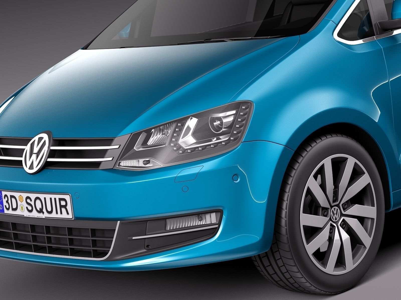Volkswagen Sharan 2016 3D model_2