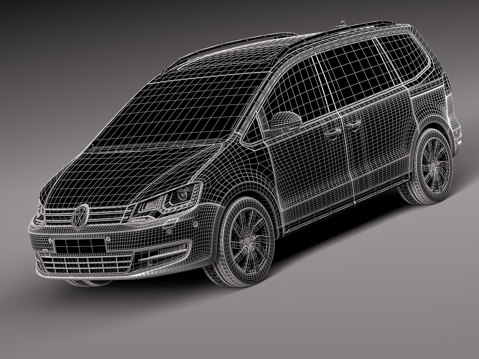 Volkswagen Sharan 2016 3D model_10