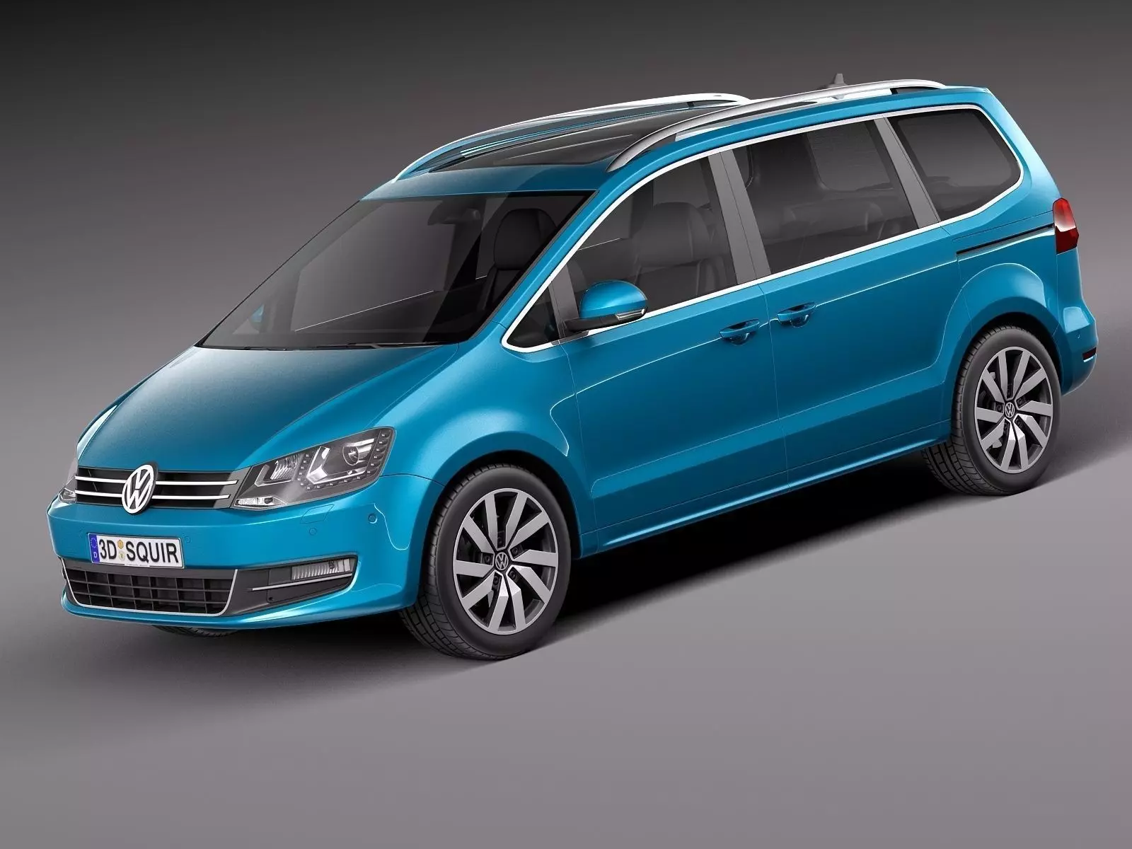 Volkswagen Sharan 2016 3D model_0
