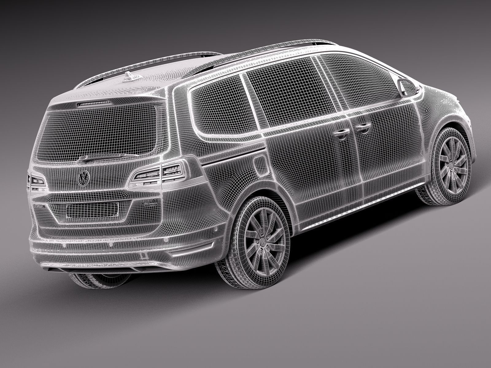 Volkswagen Sharan 2016 3D model_9