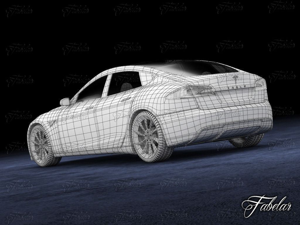 Tesla S 2013 3D model_12