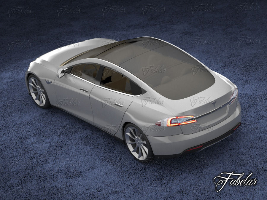 Tesla S 2013 3D model_3