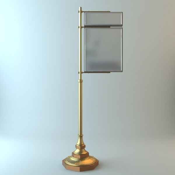 Standing Sign Board 3D model_0