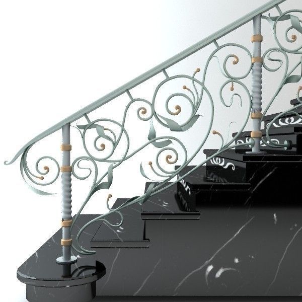 Elegant Stairs 3D model_2