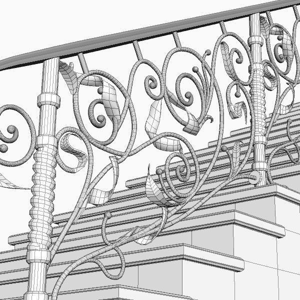 Elegant Stairs 3D model_7