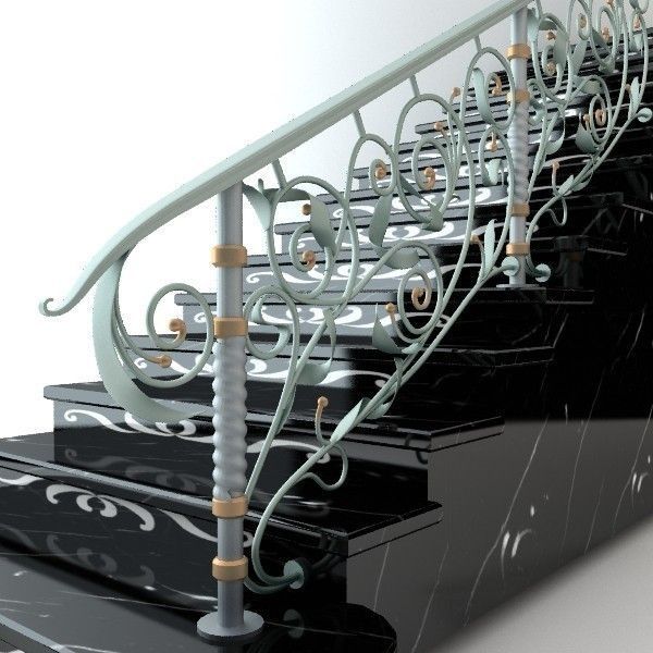 Elegant Stairs 3D model_5