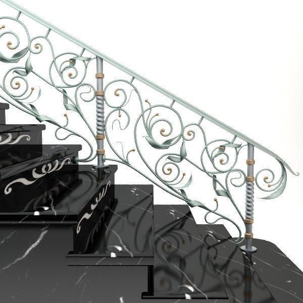 Elegant Stairs 3D model_8
